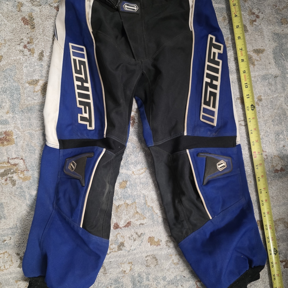 Vintage Shift Racing MX Motocross Pants Blue/Black - Youth Size 24